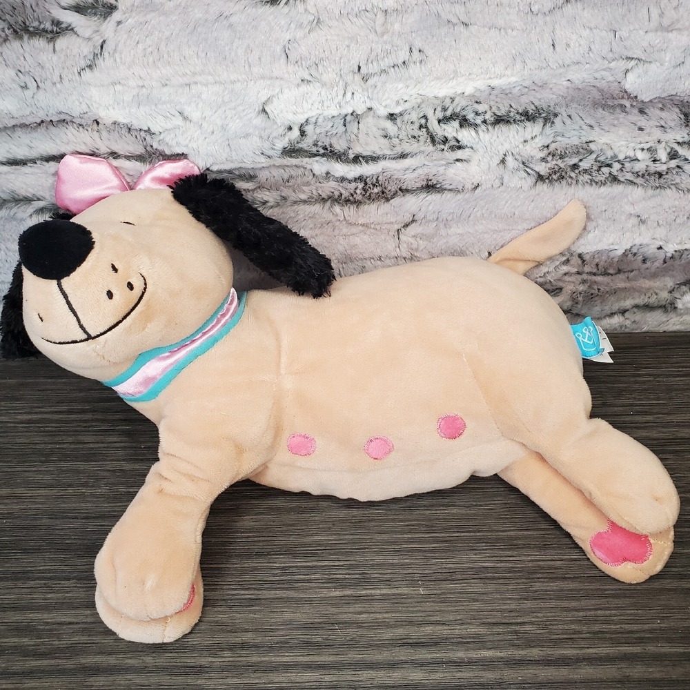 Manhattan Toy‎ 2012 Beige Tan Brown Black Mom Momma Dog Nursing Plush Puppy ONLY